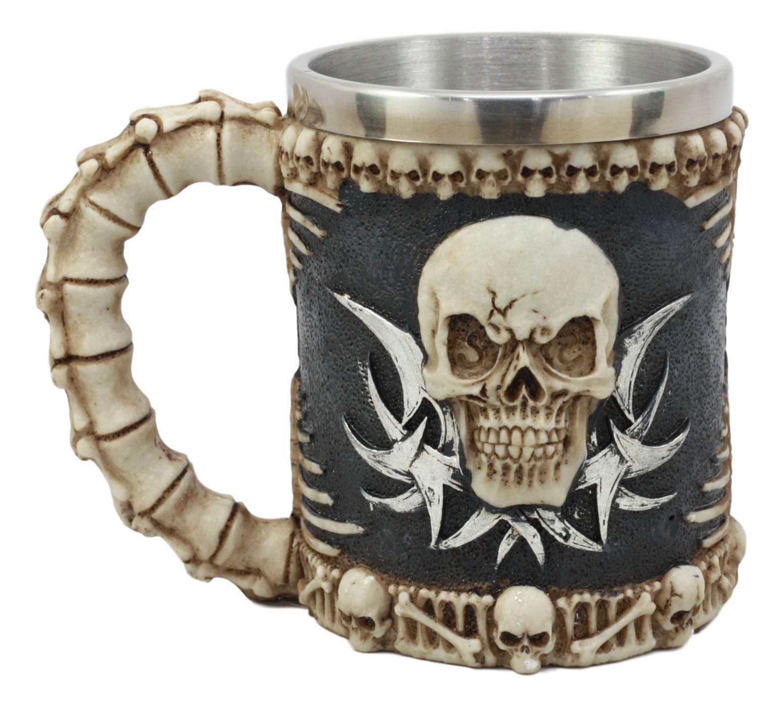 Amazon.com | Ebros Evil Grinning Tribal Skull Mug Beer Stein